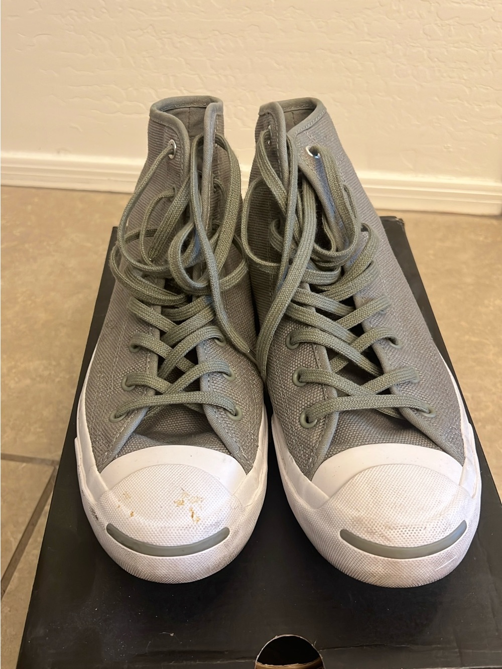 Converse Women’s High-Top Sneakers in Sage “Jack Purcell” edition